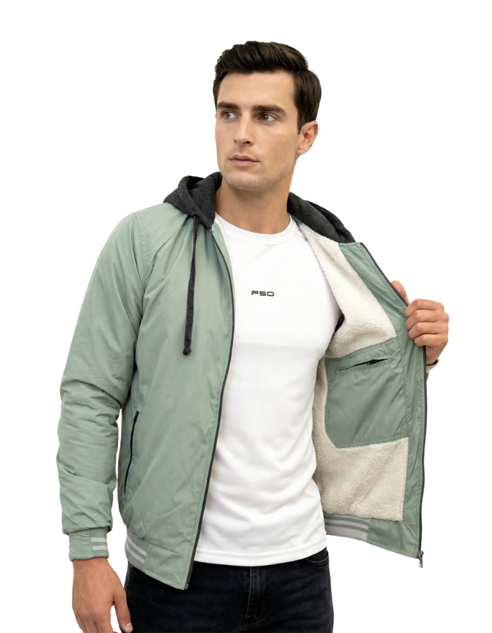 JAMES® Chaqueta estilo deportivo, abrigo total y comodidad sin límites