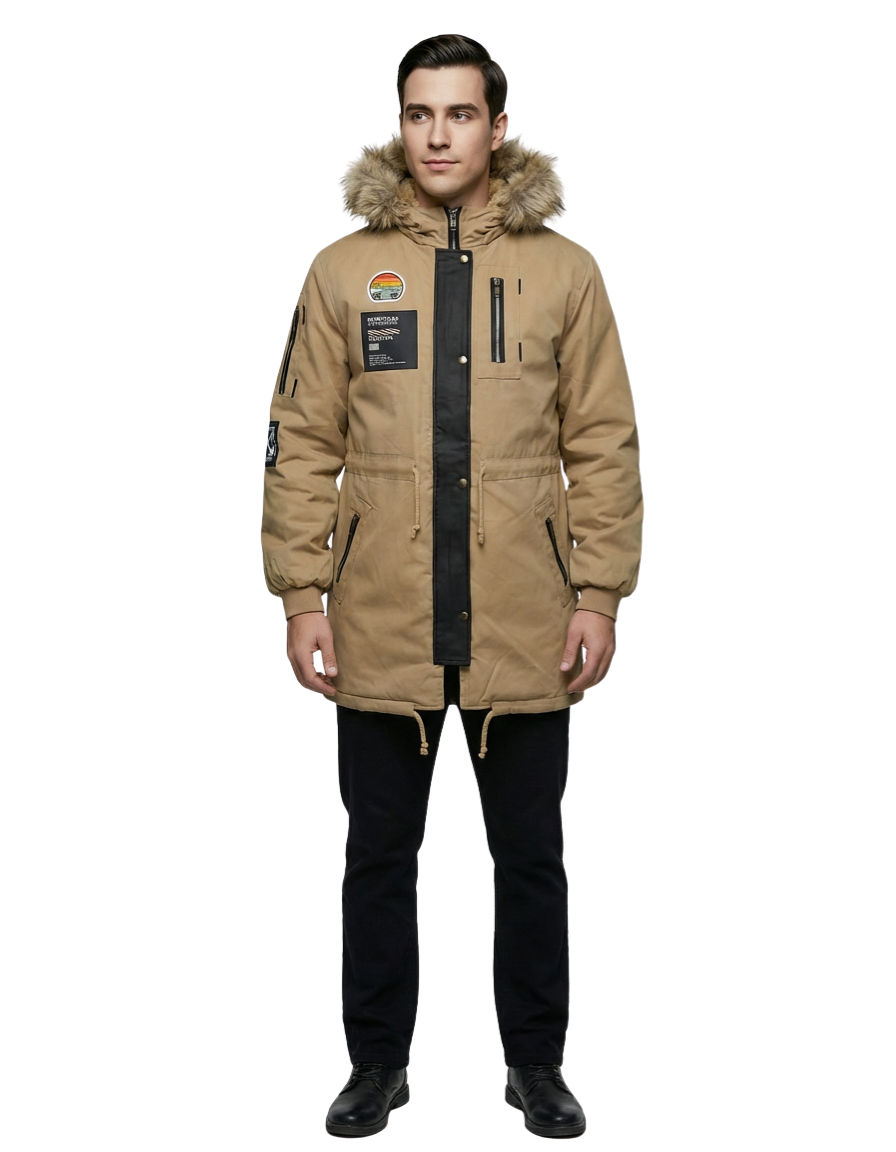 ONE® Chaqueta premium tipo parka con detalles DTF y forro ovejero