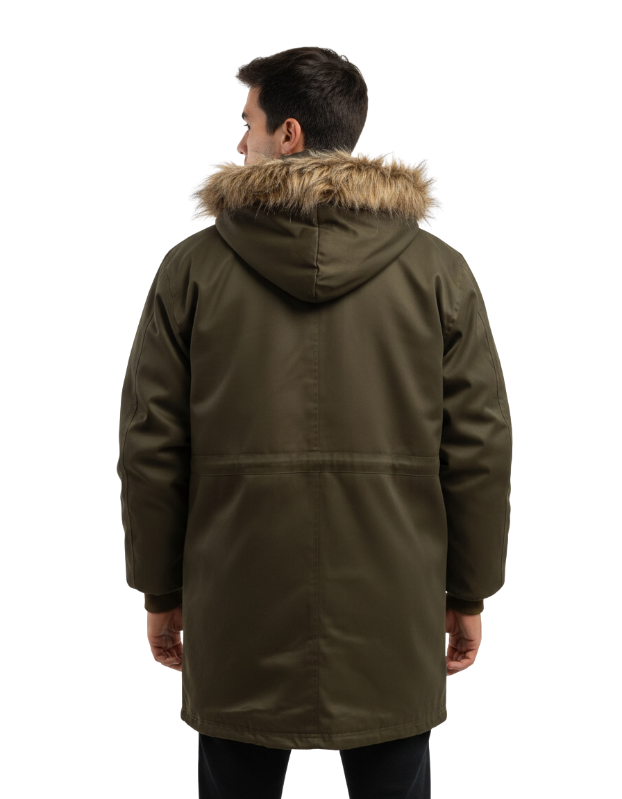 ONE® Chaqueta premium tipo parka con detalles DTF y forro ovejero