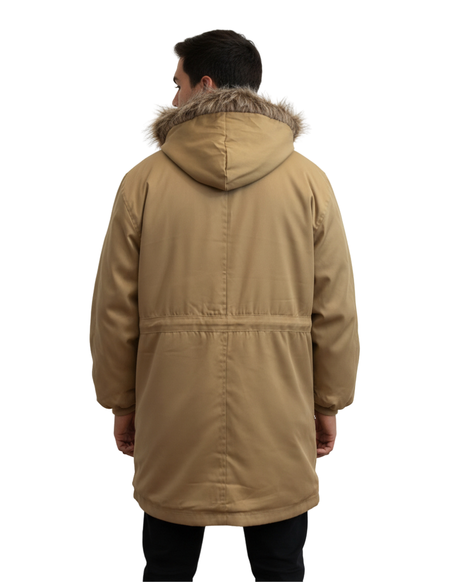 ONE® Chaqueta premium tipo parka con detalles DTF y forro ovejero